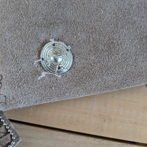 Boho Suede Beaded clutch - Picture 7 of 10